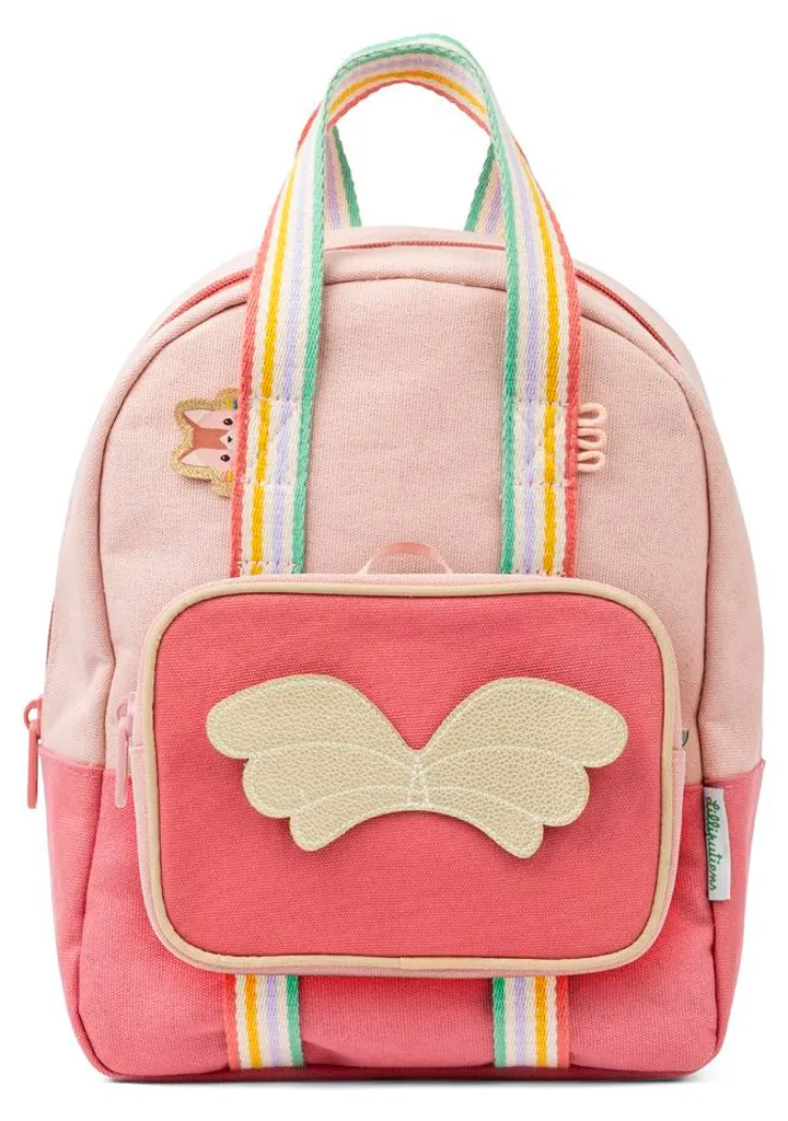 Petit sac à dos Lilliputiens rose Framboise déperlant avec sangles réglables - 2