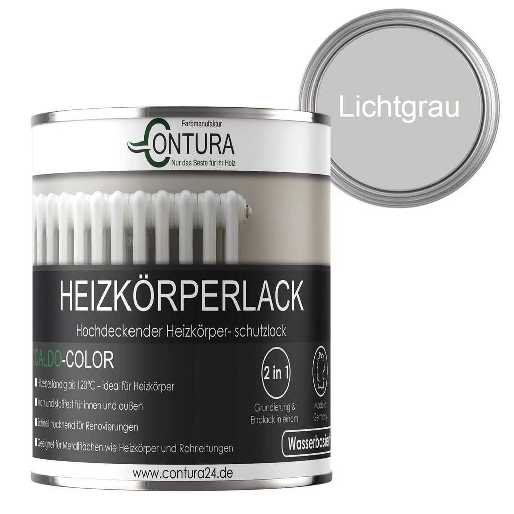 Contura 750ml Heizkörperlack Seidenmatt Heizungslack Produktbild 