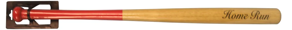 Batte de baseball en bois 30 pouces rouge et beige pour entraînement