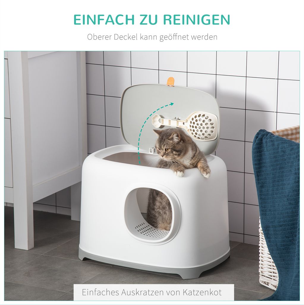 PawHut Katzentoilette mit Haube für Katzen bis 5 kg Produktbild 6