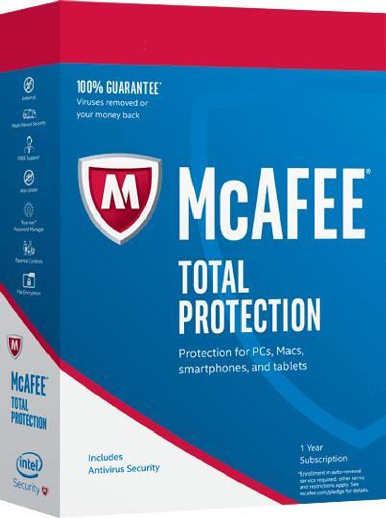 McAfee Total Protection - Abonnement-Lizenz (1 Jahr) - 1 Gerät - Download - Win, Mac, Android, iOS - Deutsch