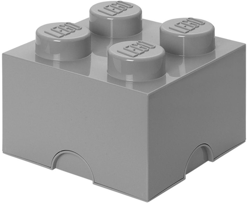 LEGO Aufbewahrungsstein STORAGE BRICK 4 5,7 Liter grau