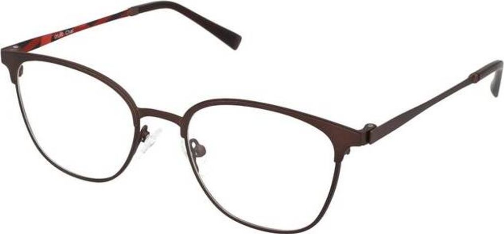 Brille Chat C3 aus Metall, Vollrand, mattes Finish, mit UV-Filter und Antireflex-Beschichtung