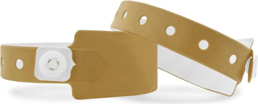 Bracelets vinyle dorés indéchirables et étanches pour VIP - 500