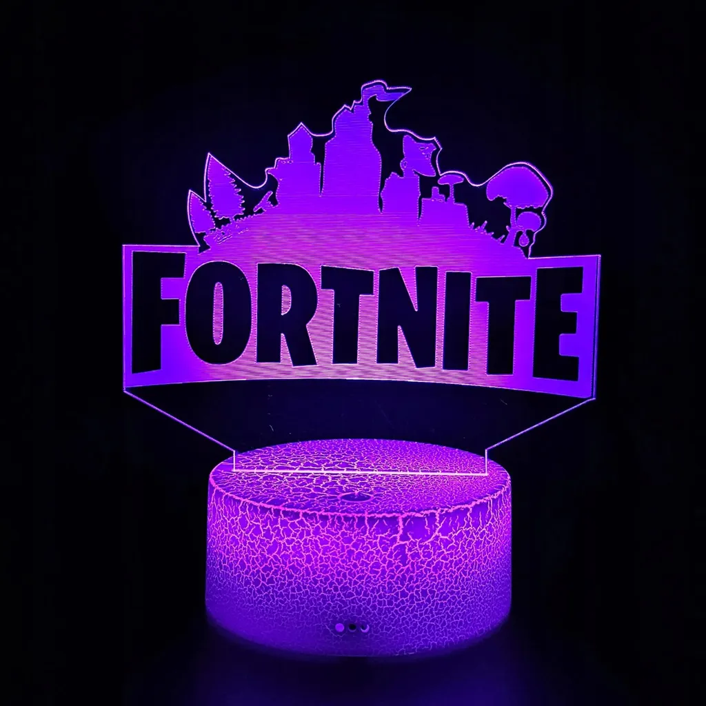Veilleuse LED Fortnite Décoration de Chambre Gaming avec Télécommande
