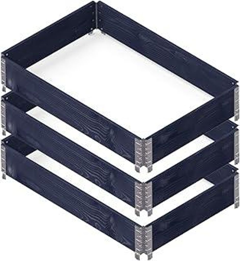 Upyard GardenBox 3er-Set - modernes Hochbeet aus Palettenrahmen - modulares Paletten-Hochbeete aus Holz für Garten und Terrasse - PEFC-, 120x80x58...