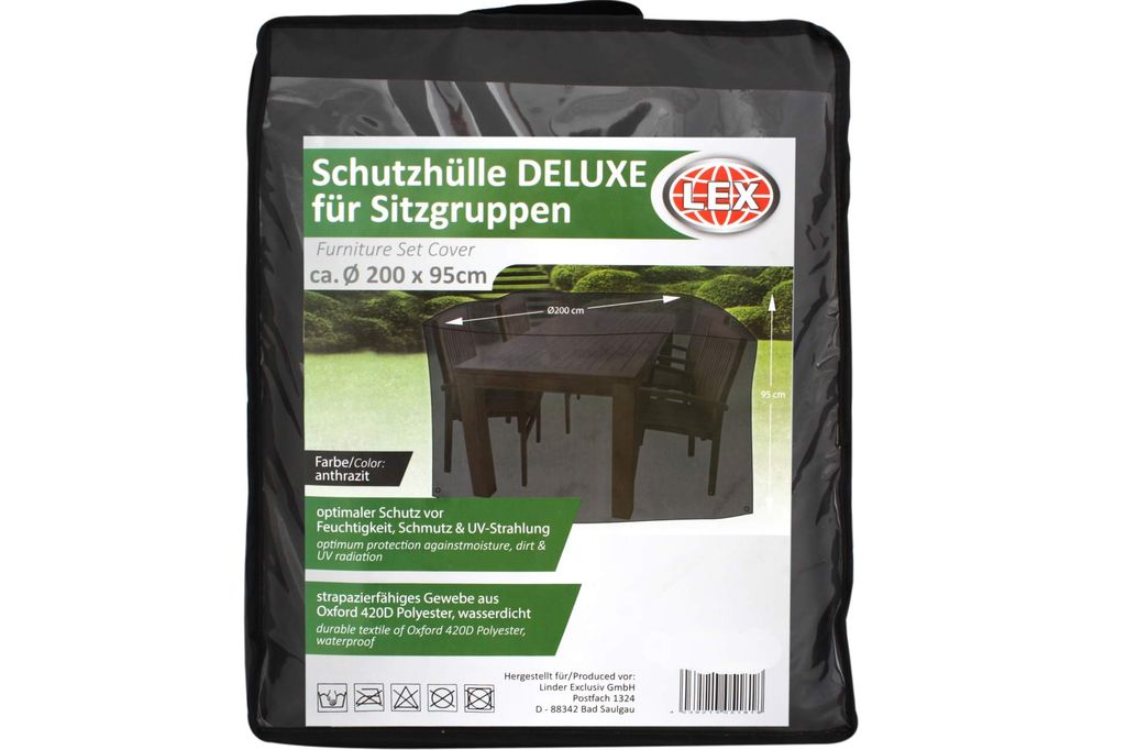 LEX Schutzhülle Deluxe für Sitzgruppen, 200 x 95 cm, Produktbild 
