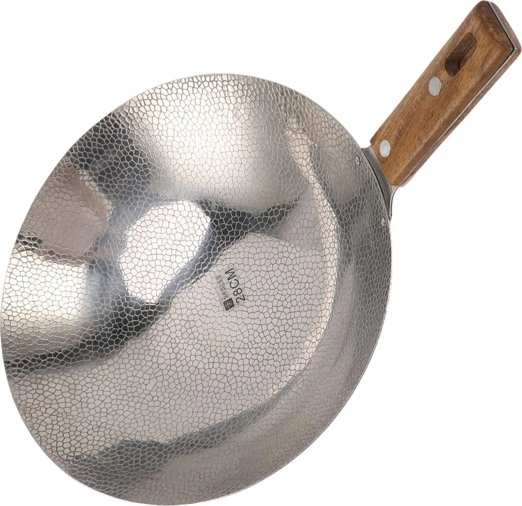 Poêle de 28cm pour cuisson quotidienne saine en acier inox 304 robuste