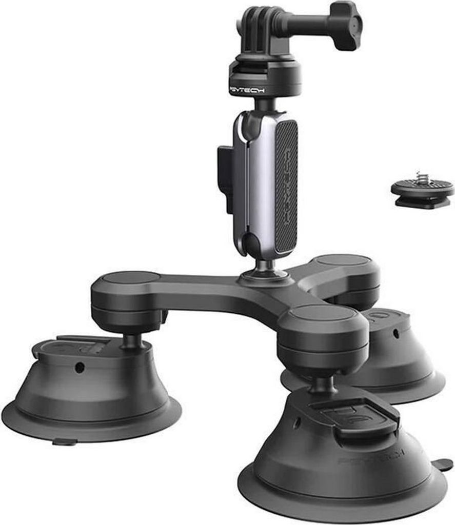 Pgytech Dreifach-Arm Sport-Kamera-Halterung mit Saugnapf-Befestigung