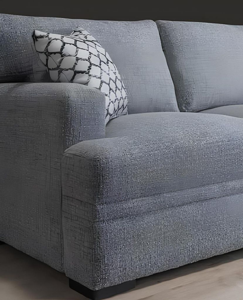 Modernes L-förmiges Ecksofa mit Pouf – Stilvoll und Komfortabel