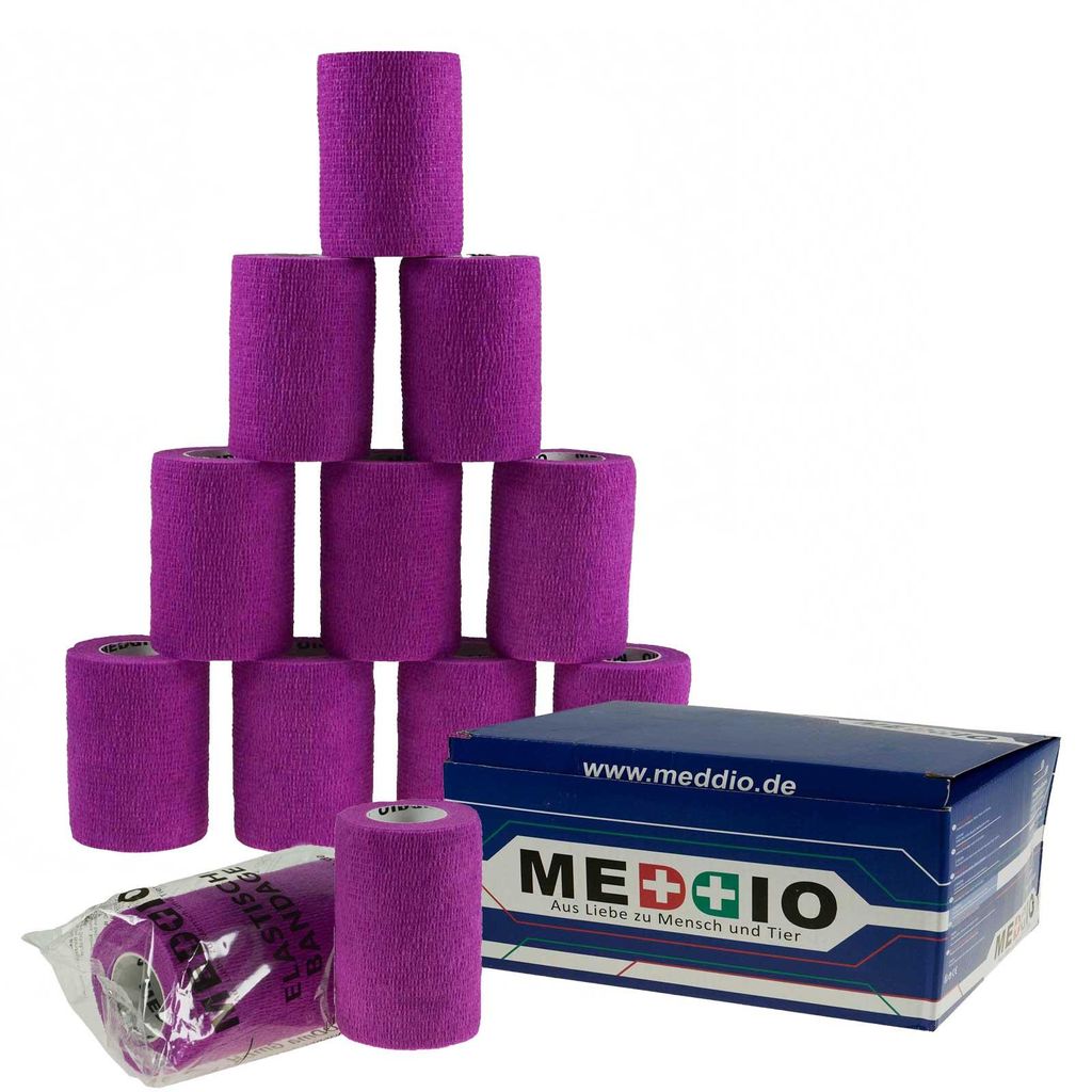12 Haftbandagen Selbsthaftende Bandagen 7,5 cm x 4,5 m fuchsia summer