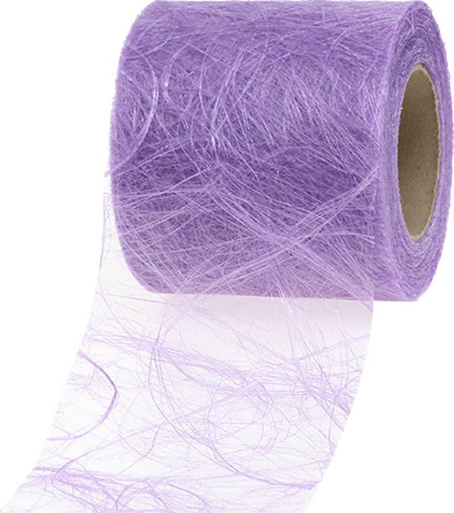 Vlies 8cm 25m Flieder - Dekoband Faserseide für Blumenarrangements, Tischdeko, Außendekorationen