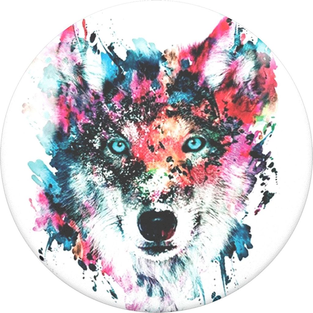 PopSockets – Ausziehbarer Sockel & Griff für das Handy | Bunter Wolf