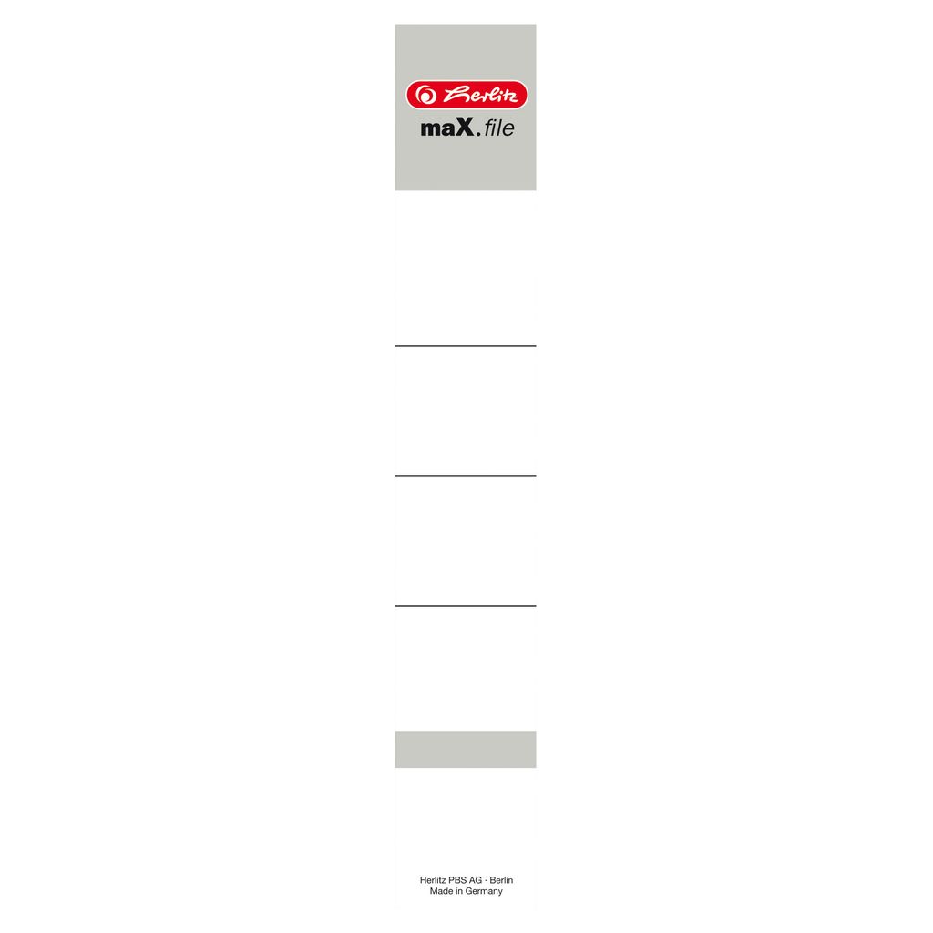 herlitz 9743154 10x Einsteck-Rückenschilder maX.file weiß Zdjęcie produktu 