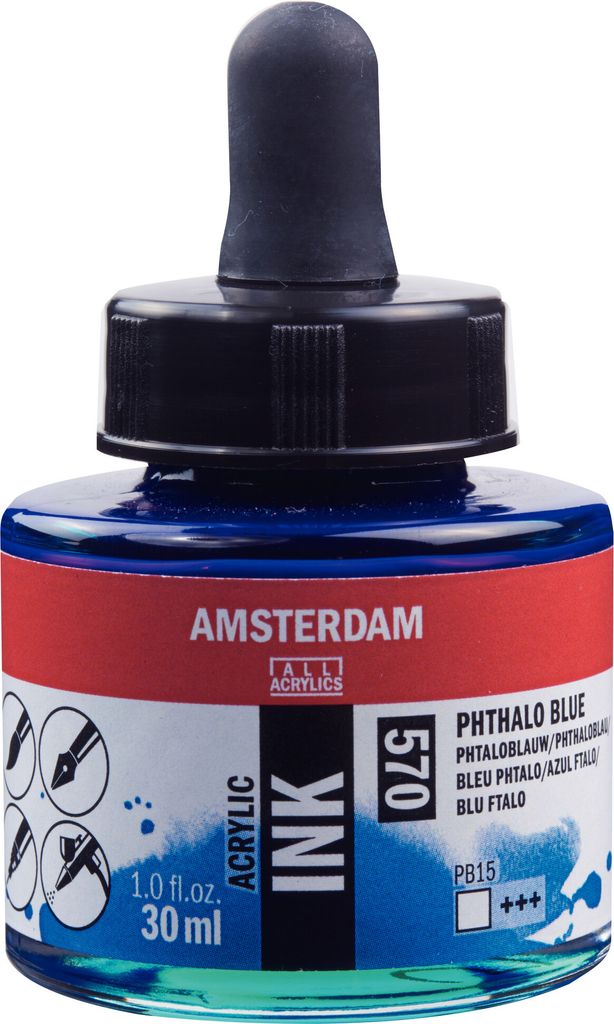 Amsterdam Acrylic Tinte Flasche 30 ml Phthaloblau 570