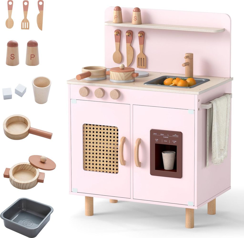 COSTWAY Cucina per bambini, cucina giocattolo per bambini Immagine del prodotto 