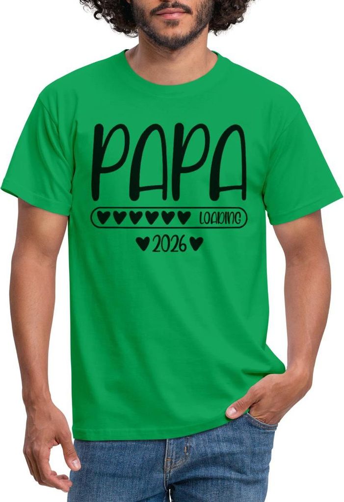 Spreadshirt Papa 2026 loading Männer T-Shirt, 4XL, Kelly Green