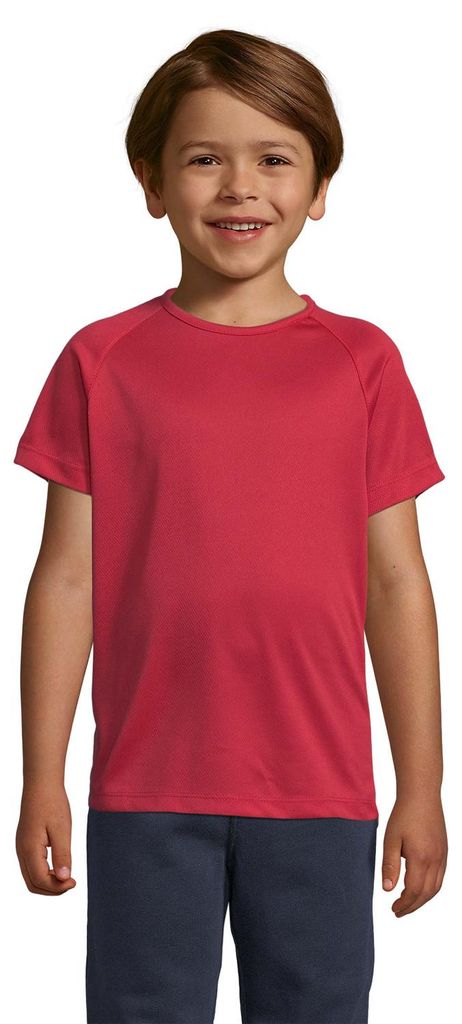 SOLS - "Sporty" T-Shirt für Kinder Raglanärmel LT2036 (140) (Rot)