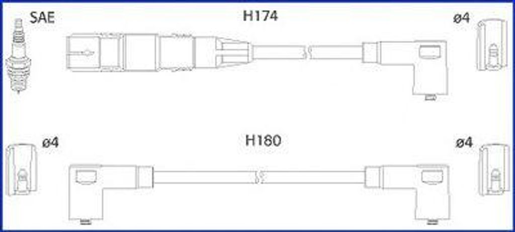 HITACHI 134808 Zündkabelsatz Zündleitungssatz