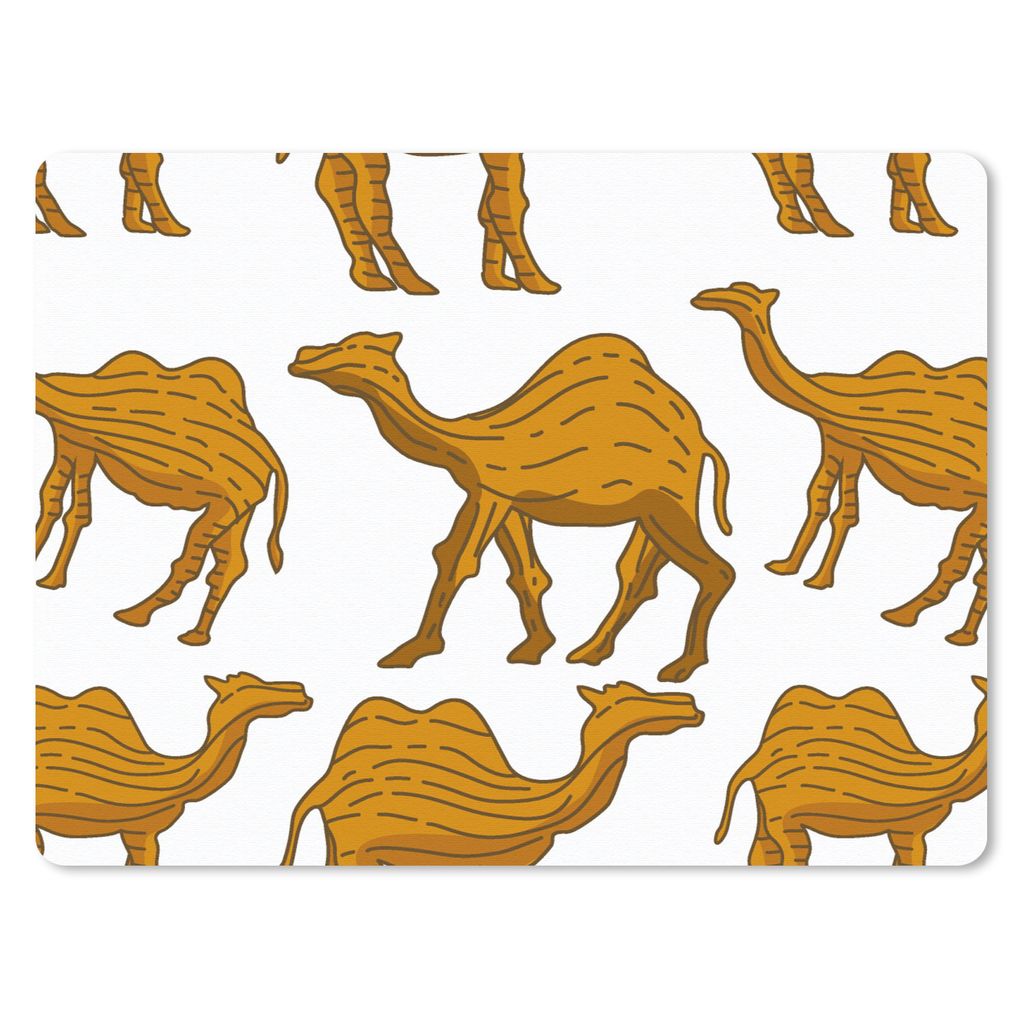 MuchoWow Mauspad Mousepad Kamel - Holz - Muster 23x19 cm - Mousepads - Maus Mat - Pad - Mausunterlage - Schreibtischunterlage - Mauspad