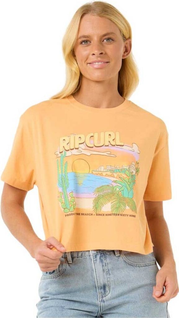 Rip Curl La Paloma Crop Kurzarm-t-shirt Orange XS Frau Orange XS