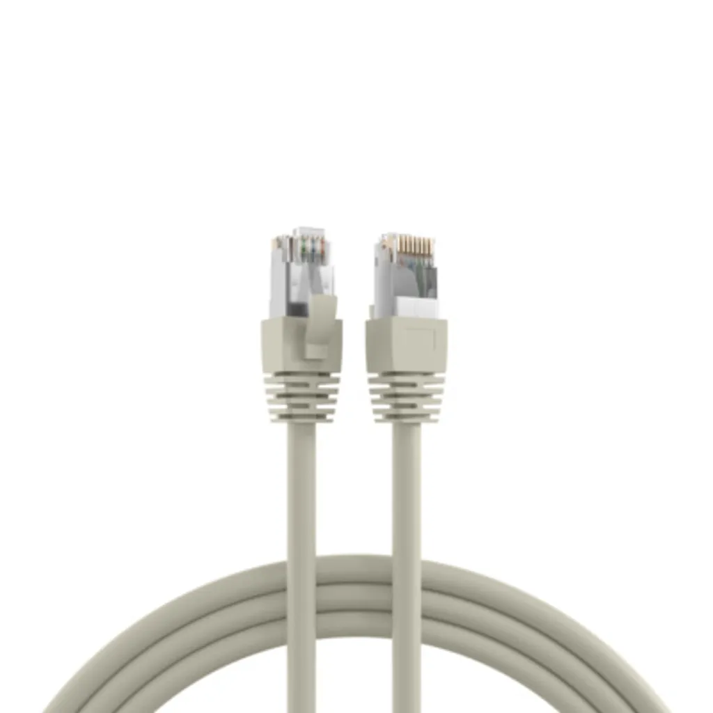 Cordon de brassage RJ45 Cat.8.1 blindé S/FTP 2m gris LSZH haute vitesse