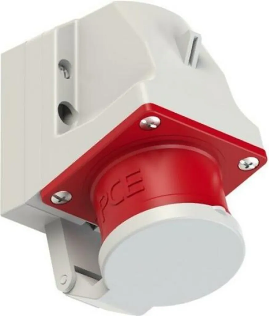Fiche murale PCE CEE 16A 5P 400V IP44 - Connecteur industriel mâle
