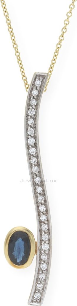 JuwelmaLux Anhänger 585 Gold mit Saphir & Brillanten JL30-02-0643