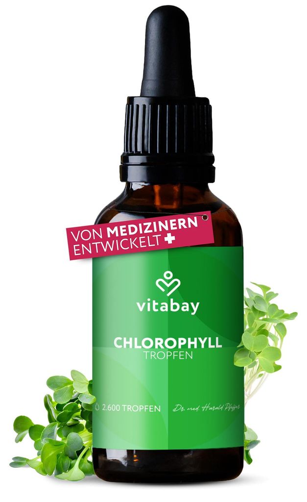 Vitabay Chlorophyll Tropfen 100ml - 400mg Liquid Produktbild 