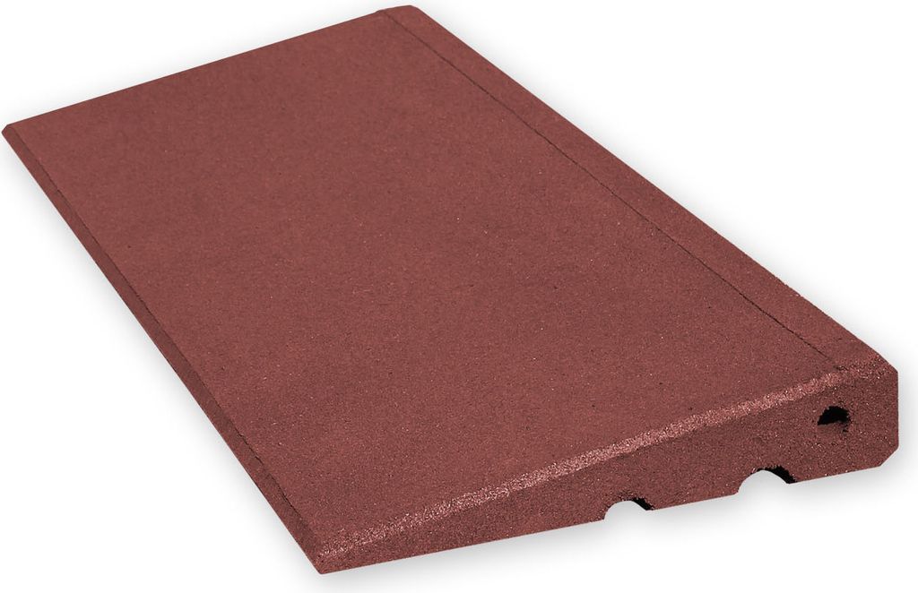 Bordsteinrampe Pro 45 mm hoch aus Gummigranulat hochverdichtet Auffahrrampe Türschwellenrampe LxBxH 500 x 250 x 45 mm rot