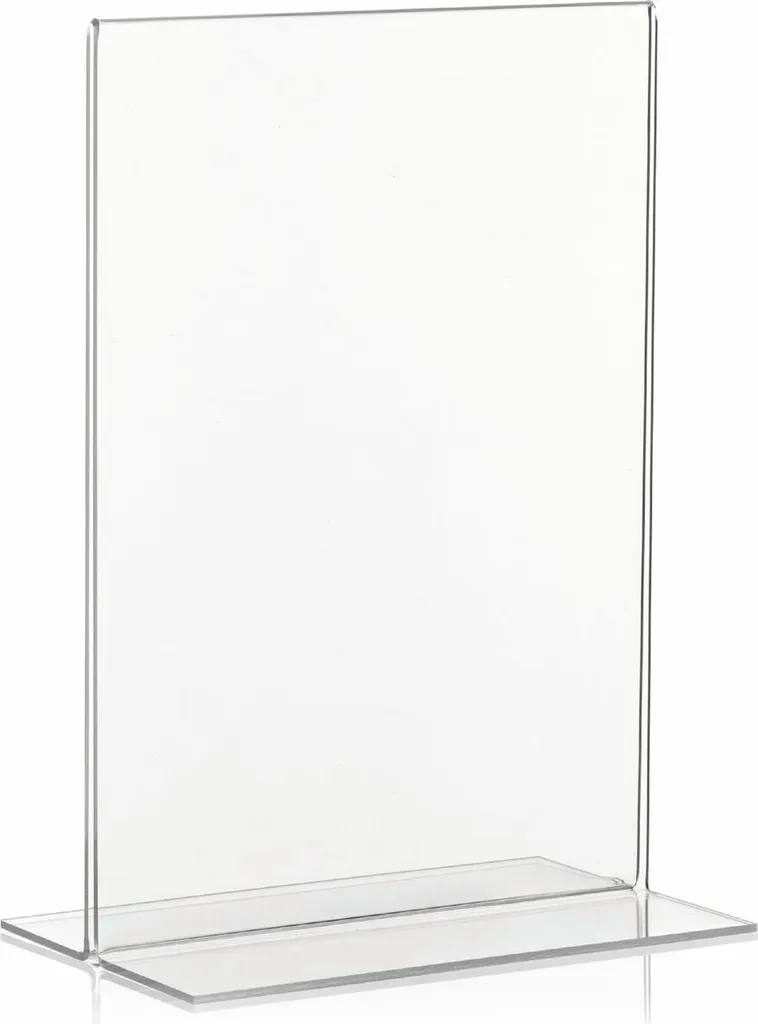 Présentoir publicitaire DIN A5 (NE) - Support de table en acrylique cristal