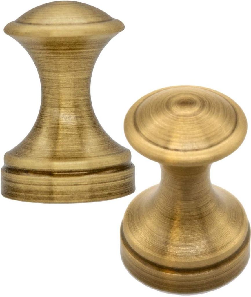 Set mit 2 Wandhaken aus massivem Messing – Klassisches Design – 39 x 27 mm – Bronze
