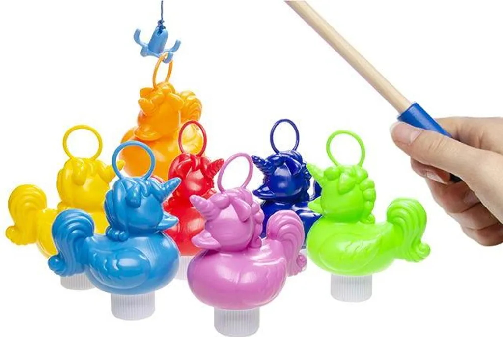 Jeu de pêche Unicorn Ducklings avec cannes à pêche et figurines licornes