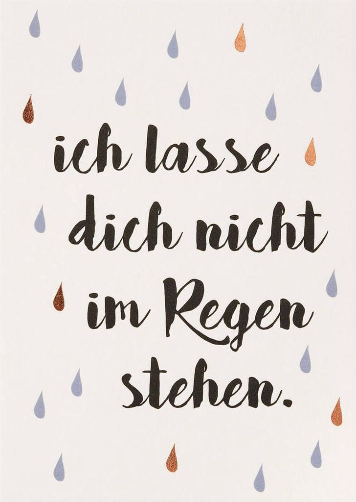 Mein Lieblingsmensch Postkarte "Ich lasse dich nicht im Regen"