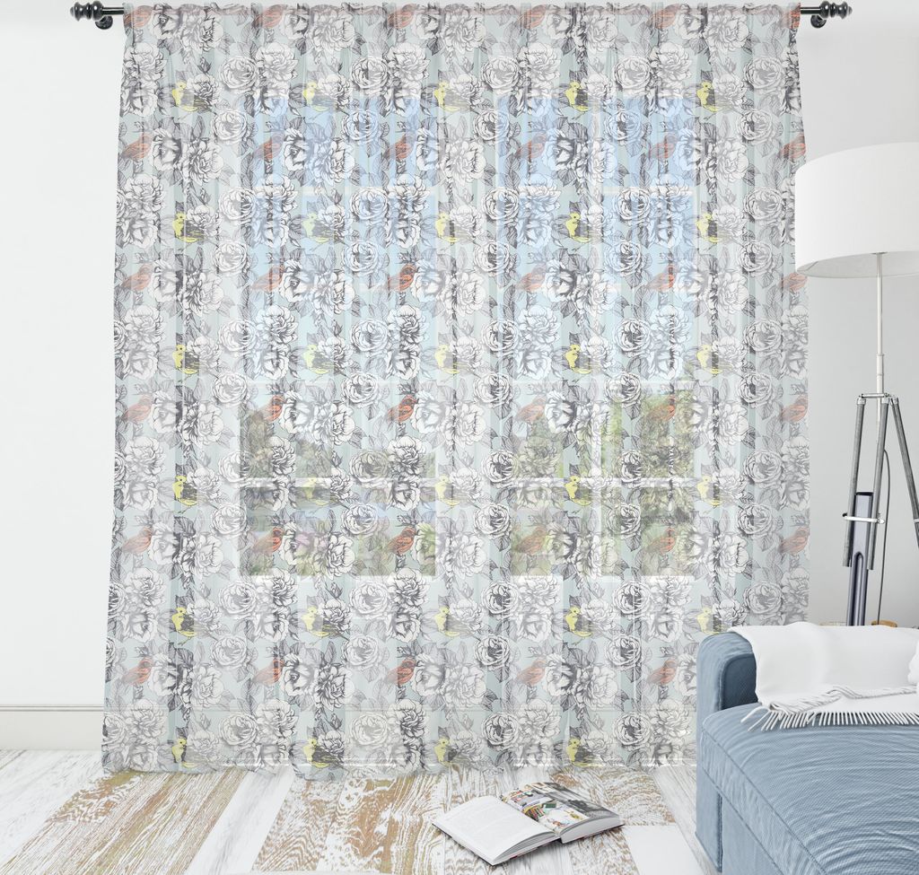 ABAKUHAUS Rose Wandteppich, Gravierte Stil Blumenblüten-Muster der Vögel Romantische Weinlese-Druck, Wohnzimmer Schlafzimmer seidiges Satin Wandt...
