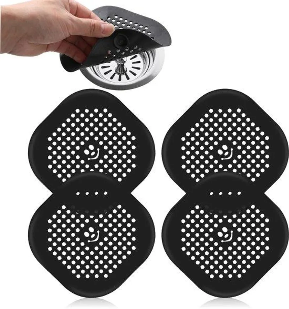 Filtre protecteur 14x14 cm pour évier cuisine et évacuation de douche