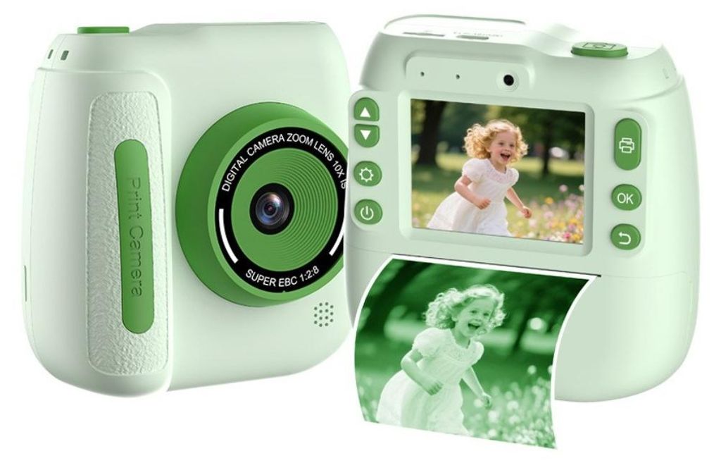 INF Sofortbildkamera 48MP Kunststoff 2.4-inch IPS Druckfunktion für Reisen Grün