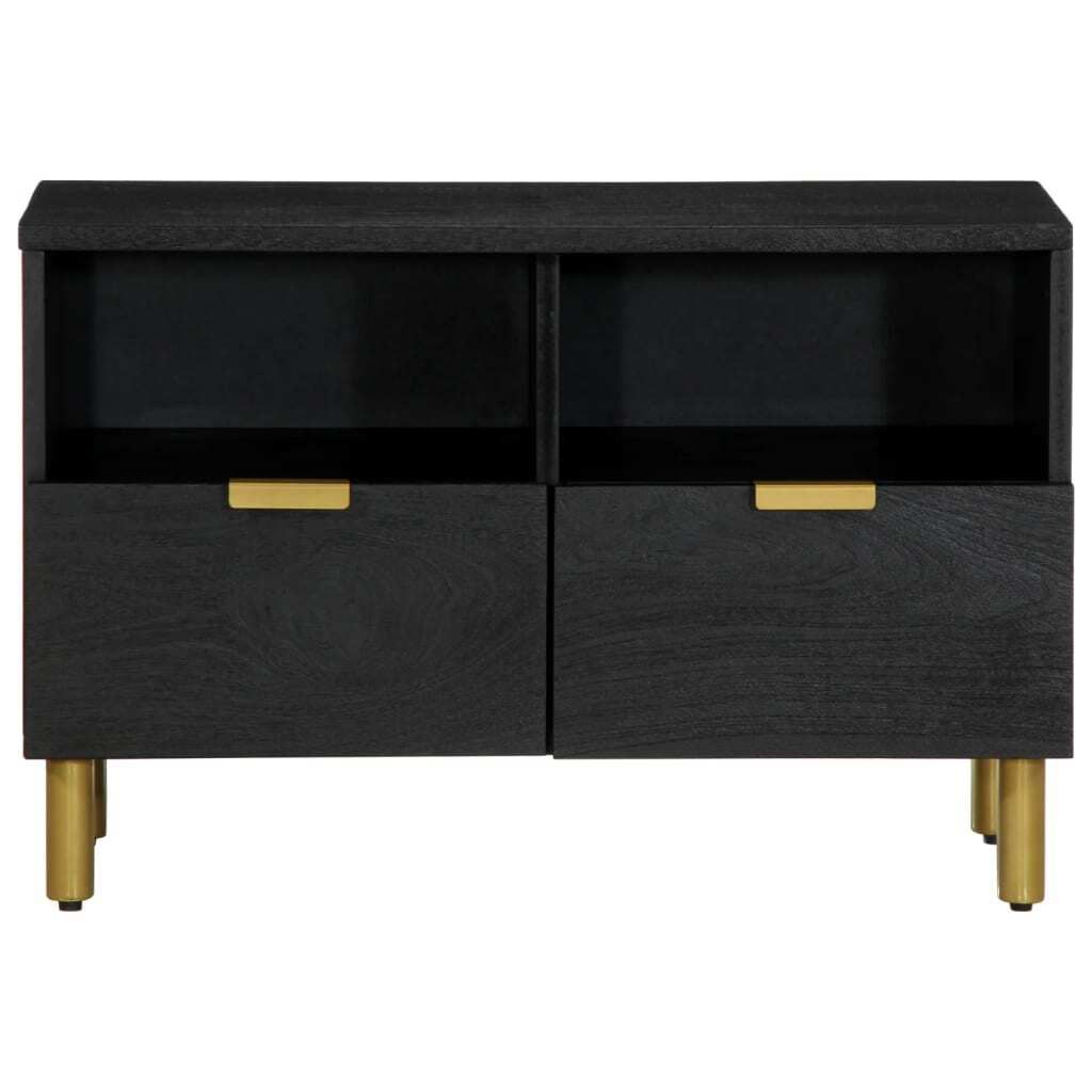 Möbel CD- & DVD-Regale - Schwarz - CLORIS TV-Schrank Schwarz 70x33x46 cm Holzwerkstoff,17.6 Kg - 244707