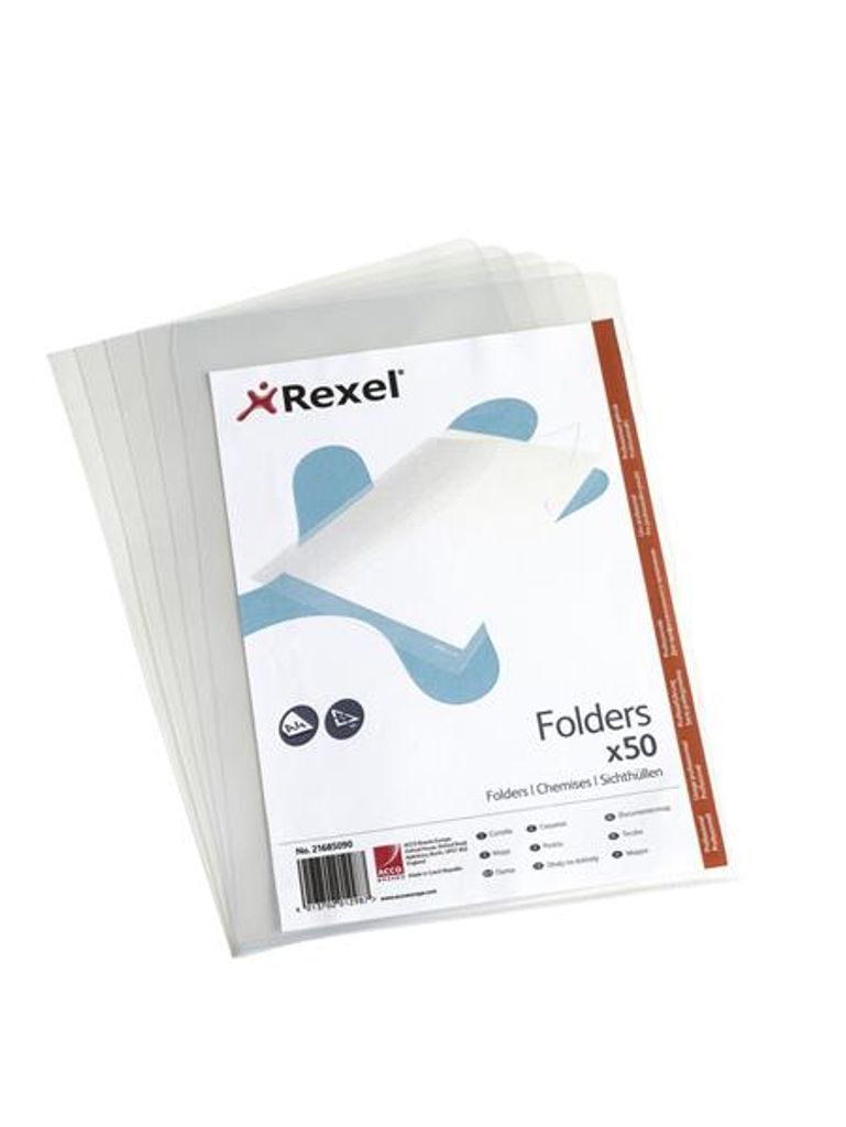 Rexel Sichthülle A4 PP, fs (50), 210 x 297 mm (A4), Produktbild 
