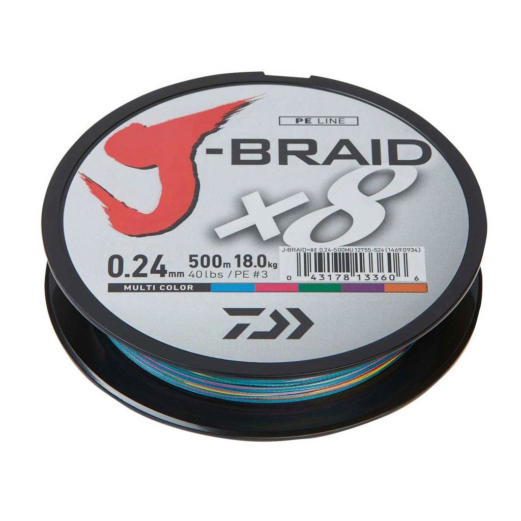 Daiwa Schnur J-Braid Farbe Multicolor Länge 1500m ø 0,20mm