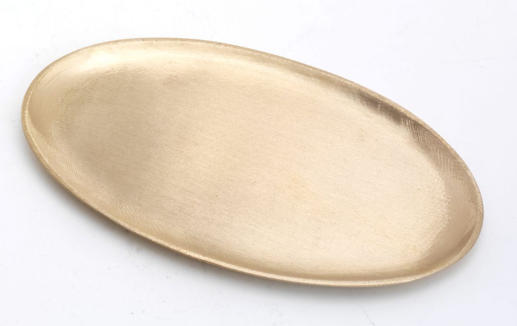 Kerzenteller, Dekoteller Messing Gold matt satiniert Ø 14 Produktbild 