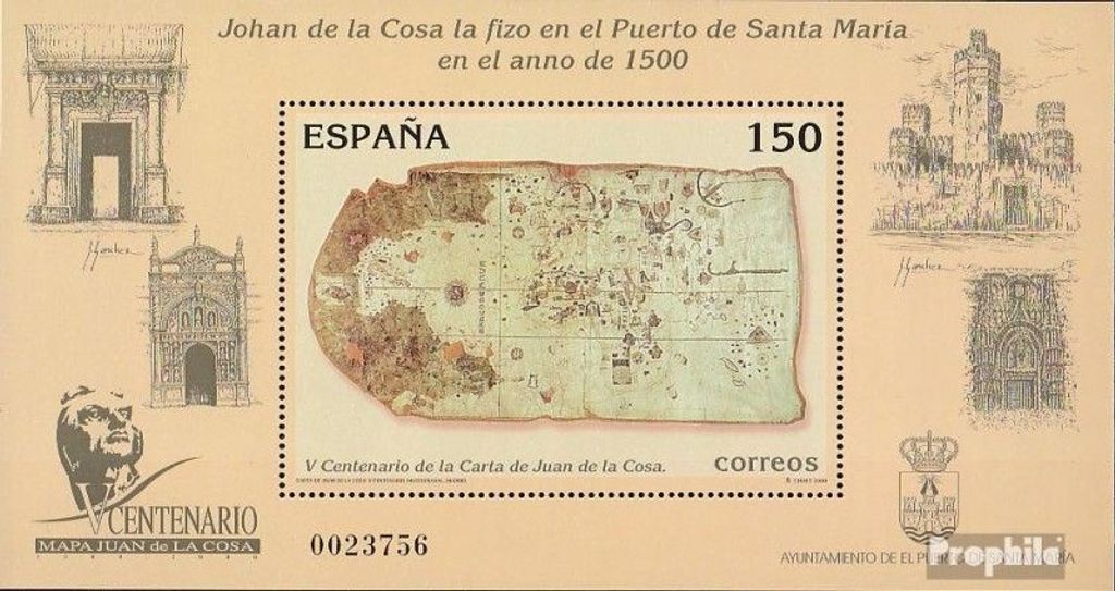 Briefmarken Spanien 2000 Mi Block85 (kompl.Ausg.) postfrisch Ostküste Nordamerikas