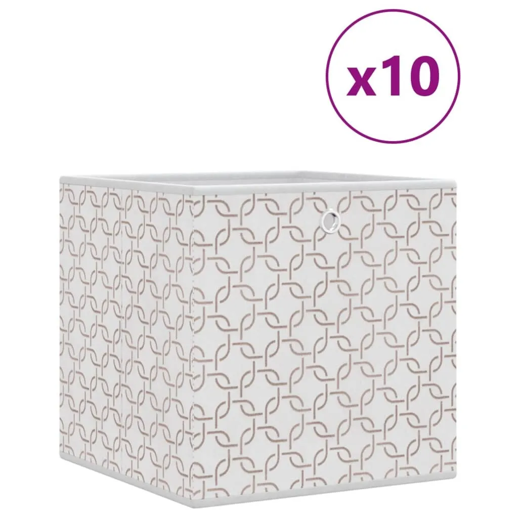 Gagnez de la Place avec ce Lot de 10 Boîtes de Rangement Pliables Crème