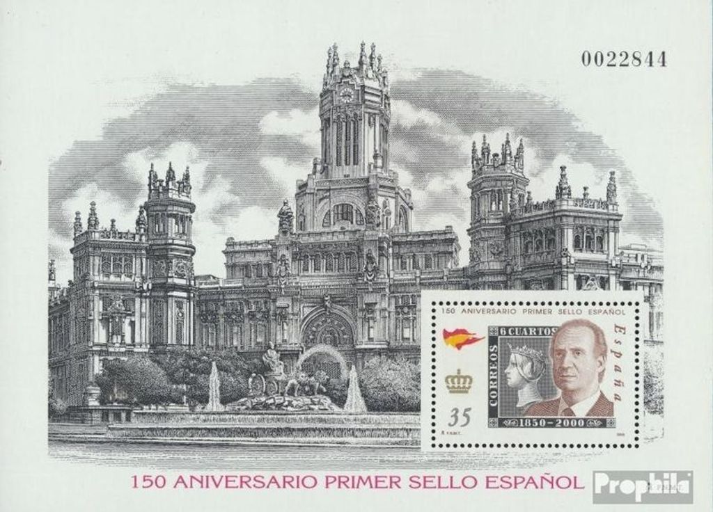 Briefmarken Spanien 2000 Mi Block78 postfrisch Briefmarken