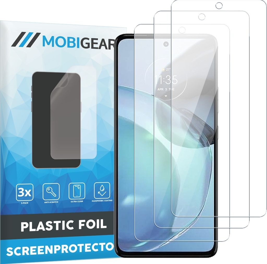 Mobigear Motorola Moto G72 Displayschutz Schutzfolie - Hüllenfreundlich (3er Pack)