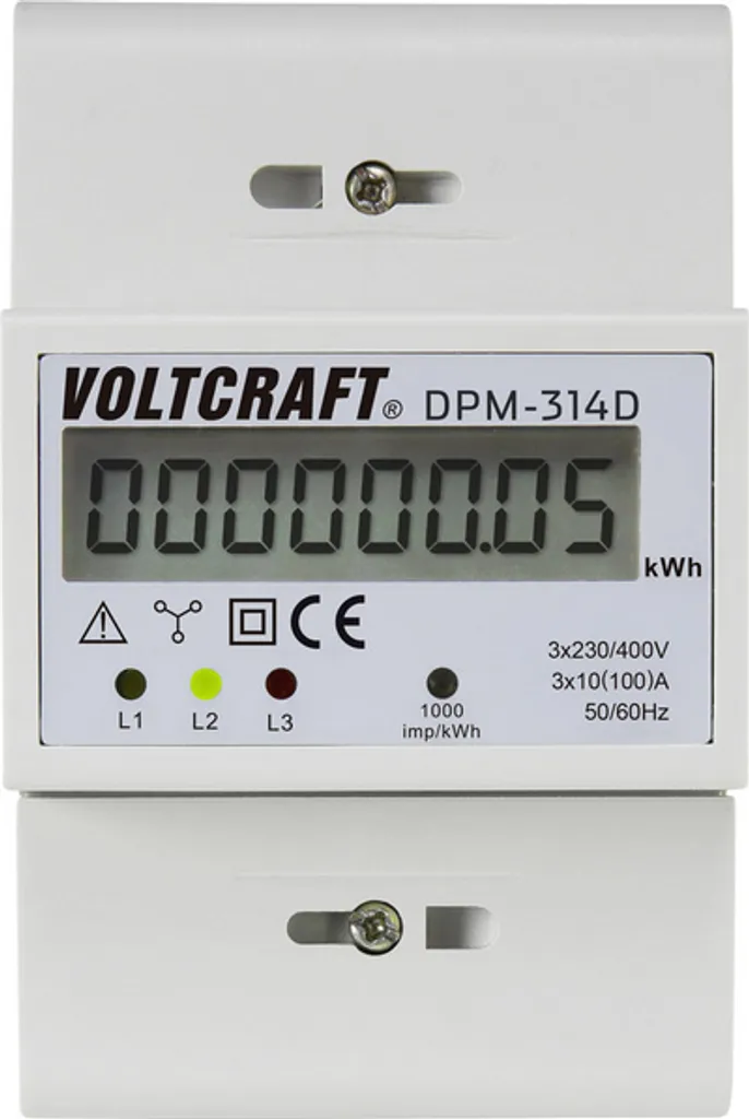 Compteur d'énergie triphasé VOLTCRAFT DPM-314D digital 100A précis