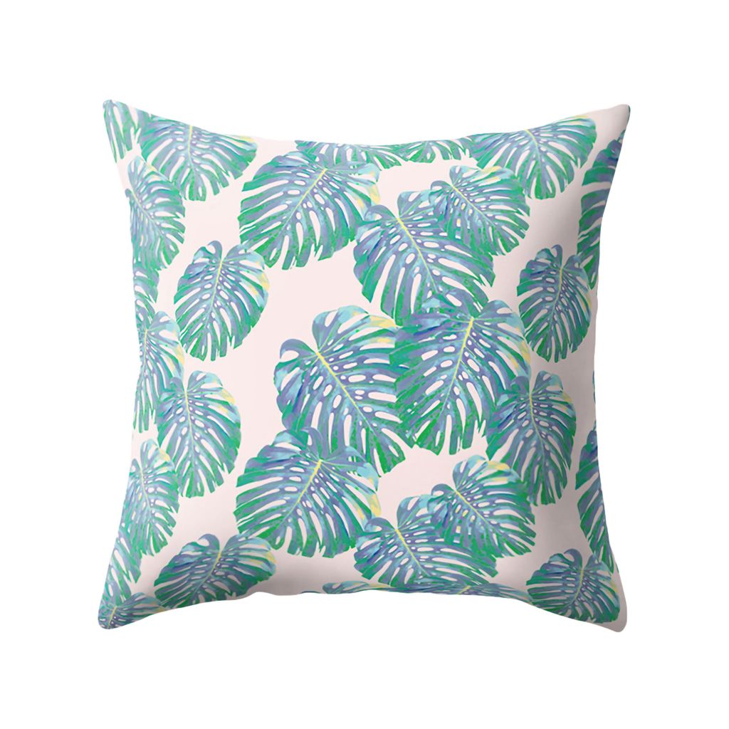 Moderne dekorative Blattabdruckkissen Hülle Home Sofa Reißverschluss Wurfkissenabdeckung-9#