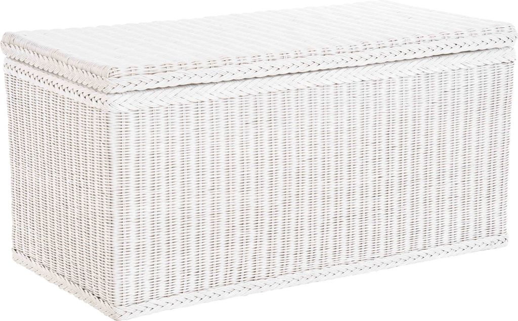 KRINES HOME Truhe / Wäschetruhe aus Rattan (Weiss, Groß) Produktbild 