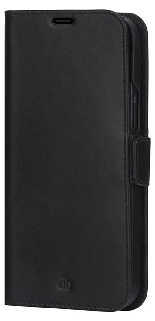 Coque Lynge en cuir noir pour iPhone 12 et 12 Pro - Protection Folio