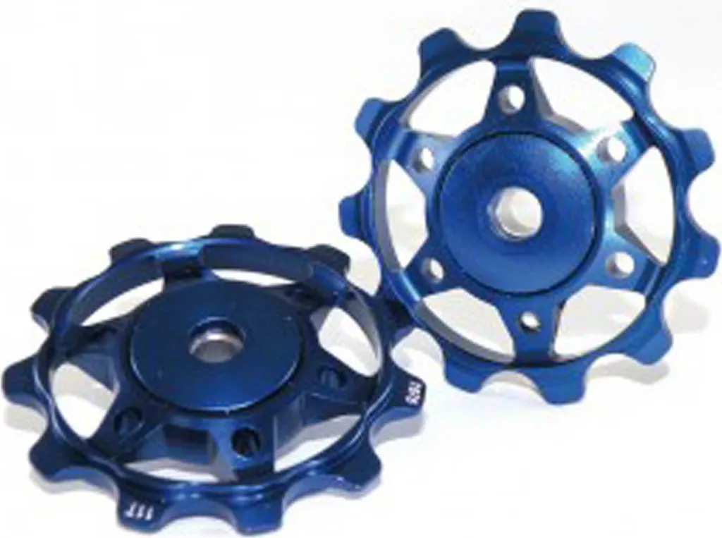 Remplacement galet dérailleur XLC bleu en polyuréthane A02 pour VTT
